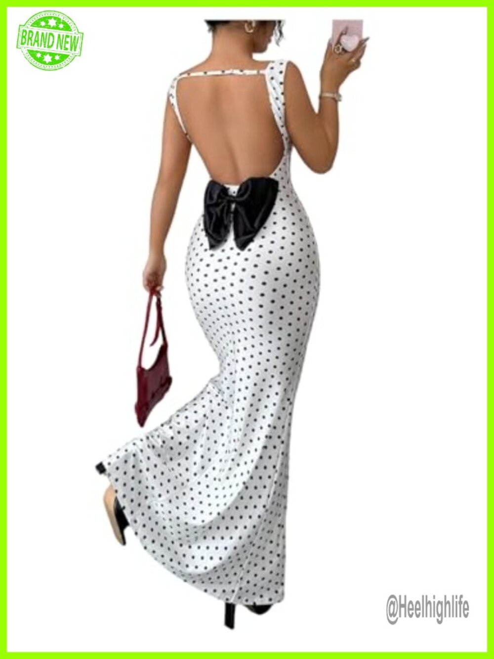 Floerns Sleeveless Bodycon Maxi Dress Cowl Neck Backless